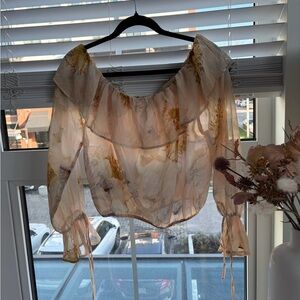 Floral Off-Shoulder Women Top